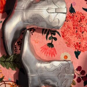 Silver Western Boots